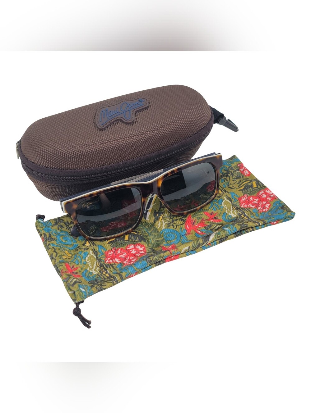 Maui Jim Eh Brah MJ284-57 Sunglasses Frame Only Tortoise Blue White